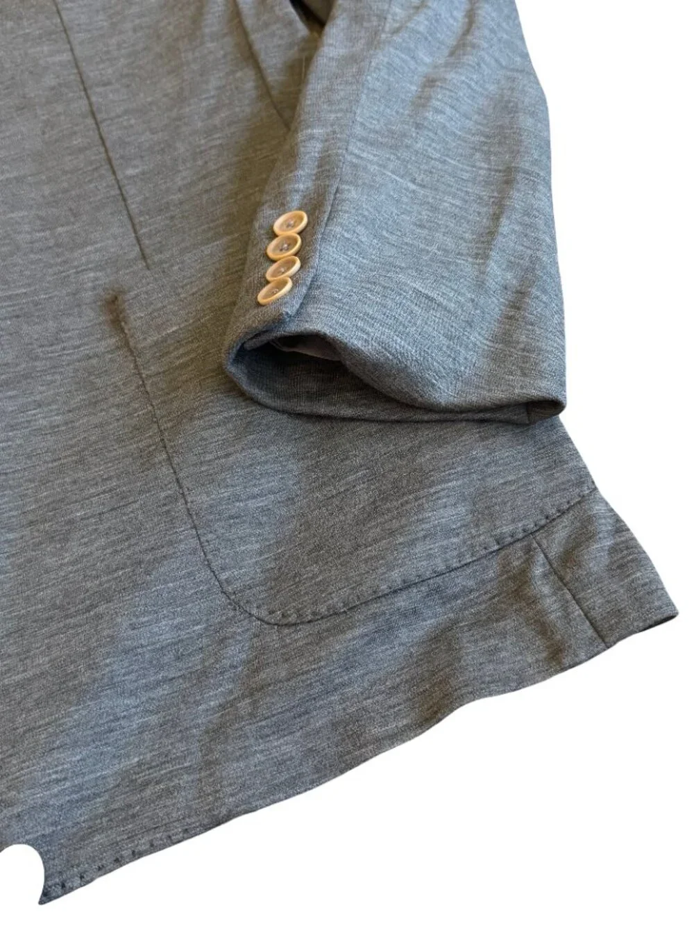 Hart Schaffner Marx Active Merino Wool Stretch Blazer Jacket Grey Size 48R Men's - Picture 10 of 14